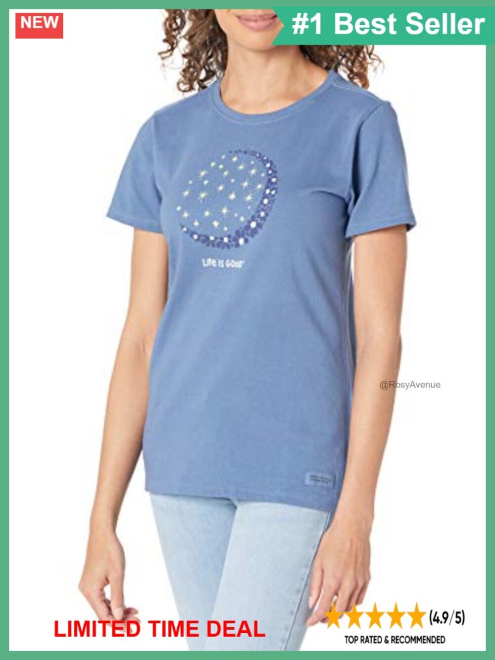 Life is Good Crusher Tee Short Sleeve Cotton Graphic T-Shirt Crew Neck